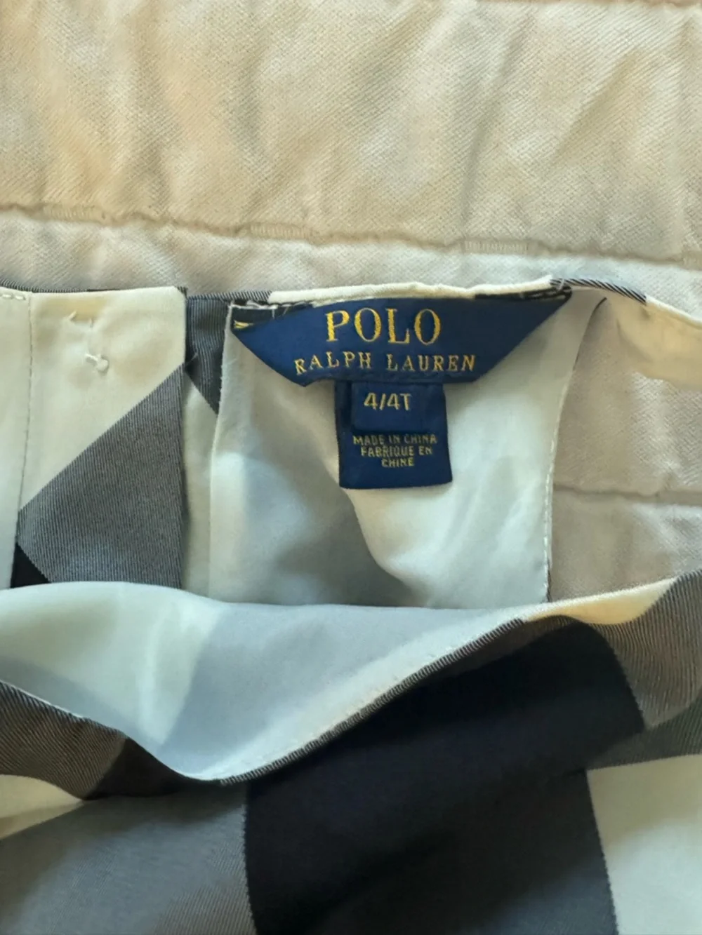 Ralph Lauren 4T Buffalo Check Dress with Bow - Like New